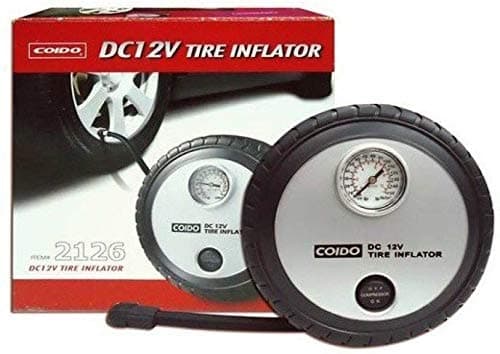 COIDO 3A Featuretail High Power 2126 Tyre Inflator Air Compressor DC12V Air Compressor for All Car/Bike