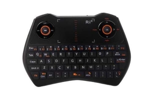 Rii mini i28 2.4G Portable Wireless Voice Touchpad 6-axis air mouse Keyboard For HTPC PC Windows IOS MAC Linux PS3 Xbox 360 + EVERSTAR Microfiber Cleaning Cloths (RT-MWK28 Wireless 2.4ghz Black)