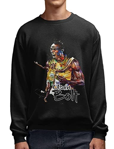 Revind.442 Usain Bolt - Paint Art ' Men's 100% Cotton Sweatshirt & Pullover