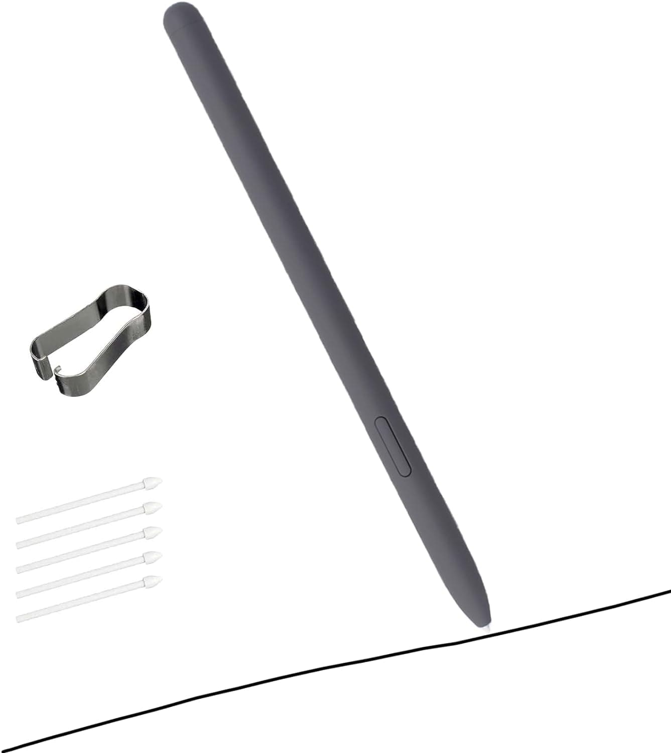 Grey Galaxy Tab S9 FE S Pen for Samsung Galaxy Tab S9 FE Stylus Pen Replacement + Free 5 Tips for Samsung Galaxy Tab S9 FE Plus Stylus Pen