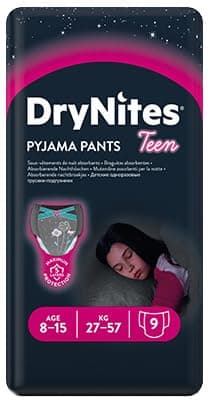 Huggies DryNites Girl's Pyjama Pants, 8-15 Years (54 Pants)