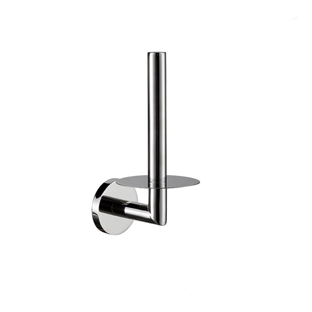 Aothpher Wall Mounted Standing 304 Stainless Steel Toilet Roll Paper Holder,Chrome Finished Bathroom Loo Paper Tissue Rack