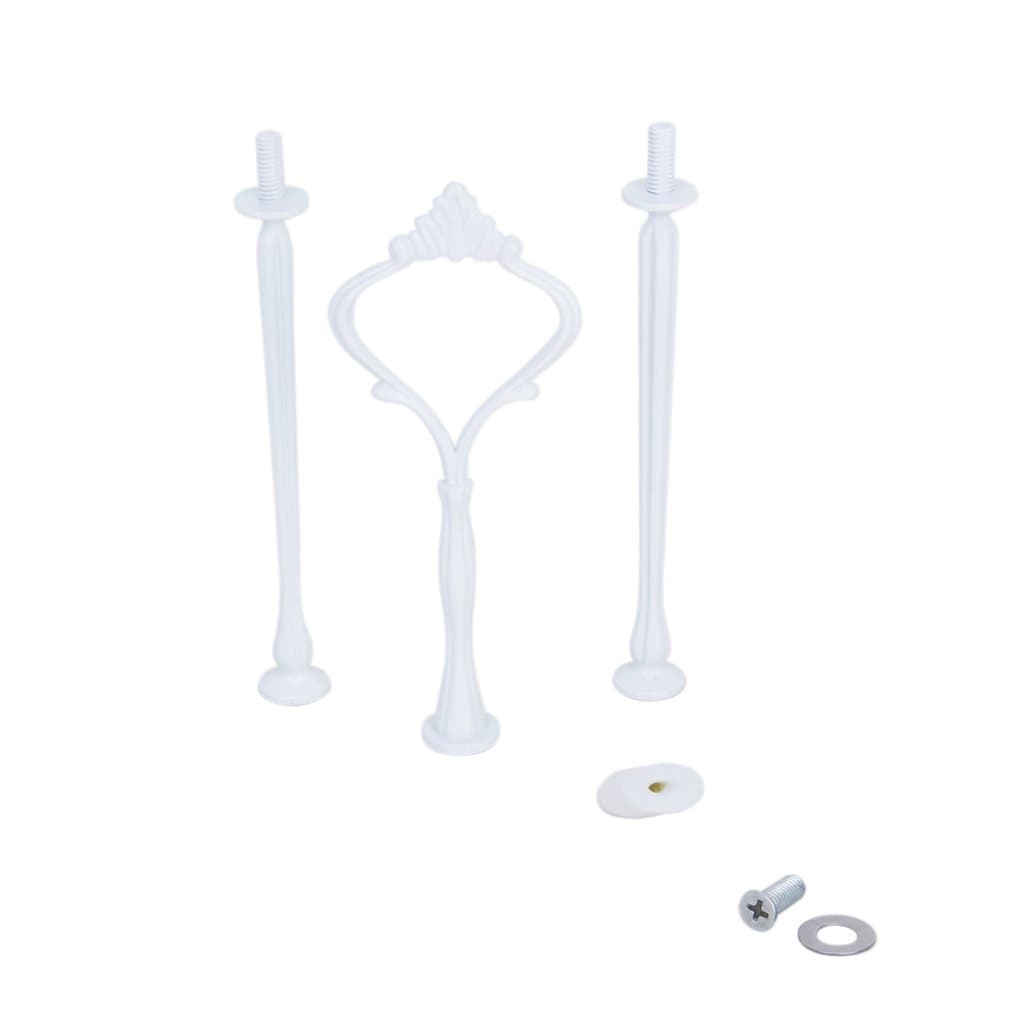 3 Tier Crown Shape Cupcake Plate Cake Stand Fitting Handle (White)