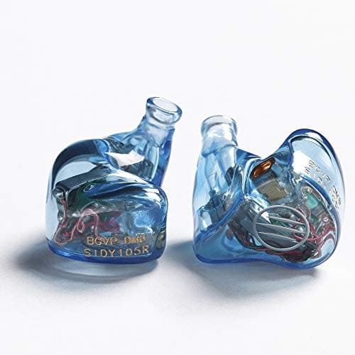 BGVP DM6 5 Drivers Balanced Armature Customized HiFi in-Ear Earphone for Audiophiles, MMCX Detachable Cable (Ocean Blue)