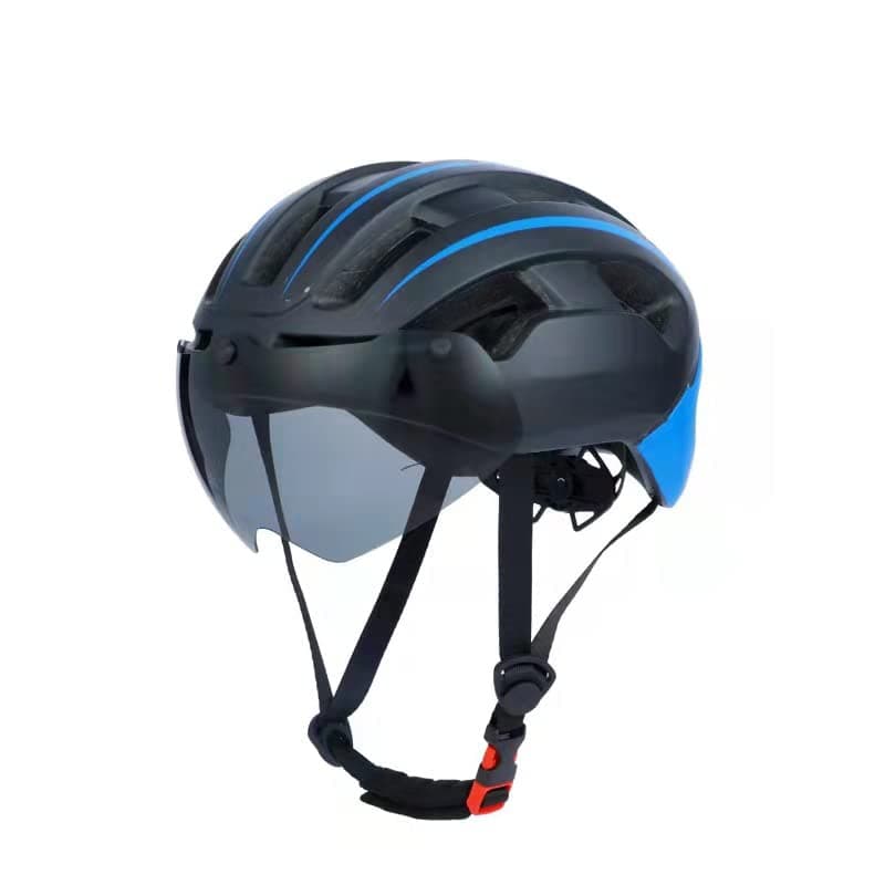 Lista Adult Bike Helmet Bicycle Helmet Cycling/Helmet/Mountain Bike Helmet/Adjustable Helmet with Removable Shield Visor/Safety Backlight for Road Men and Woman (Blue)