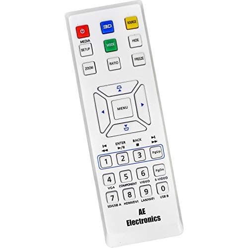 AE Projector Remote Control for Acer H5360BD H5380BD H5382BD H6510BD H6517ABD H6517BD H6517ST H6520BD H7532BD H7550BD H7550BDz H7550ST P1173 P1500 P6200 P6600 P6500 Projector Remote