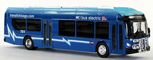 New Flyer Excelsior Bus Electric 1:87 Scale HO Scale-CTA Chicago