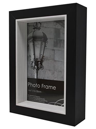 5x7 Recessed 3D Box Picture Frame-Made to Fit 4x6 inch Photo - Freestanding or Wall Mountable