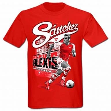 Chile Alexis Sanchez Arsenal FC Football T-Shirt