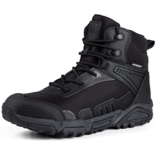 FREE SOLDIER Men's Waterproof Tactical Boots Breathable Military Army Boots Durable Combat Work Shoes Lightweight Hiking Walking Boots
