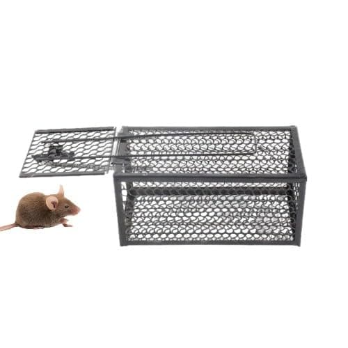 ECVV Humane Rat Trap, Live Mouse Rat Trap Cage, Thicken Steel Mice Traps for Small Rodent Animals, for Indoor and Outdoor..28 * 14 * 14 cm