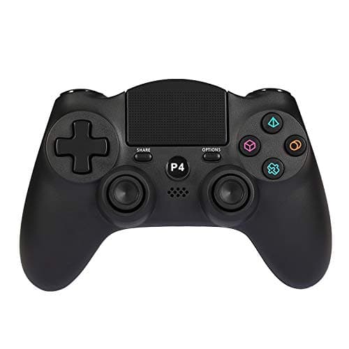 Hoyxel Wireless Controller for PS4,ER10 Bluetooth Wireless Gamepads Controller for PS4/PC with Dual Shock Vibration（Third Party Made）-Black