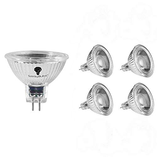 Solray 4-Pack of MR16 LED 5-Watt (35-Watt Halogen Replacement), 3000K (Soft White Glow), 40° Beam Angle, GU5.3 Base, 400 Lumens, 25,000 Hours AC/DC 12V