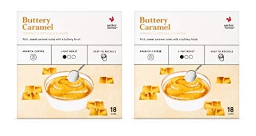 Archer Farms Coffee Cups Buttery Caramel - Pack of 2 Boxes - 18 Coffee Cups per Box (Buttery Caramel, 2 Boxes, 36 Coffee Cups Total)