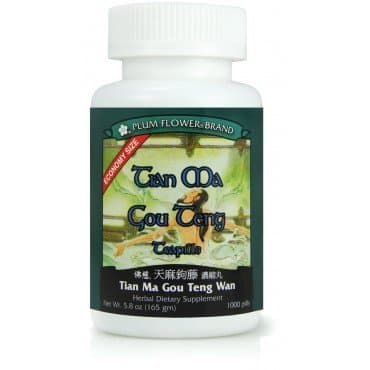 Plum Flowers Tian Ma Gou Teng Teapills ECONOMY SIZE, 1000 Counts,