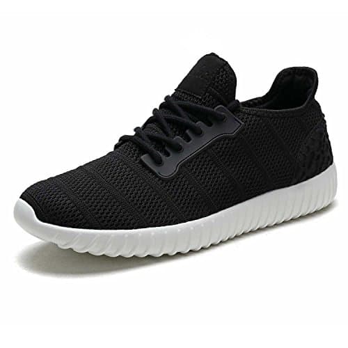 UNMK FUN Women's Fashion Sneakers Running Shoes 9518W02 Walking Shoes (9.5, Black)