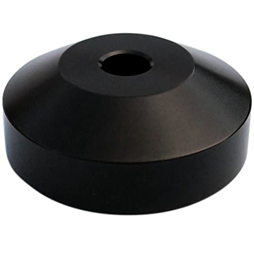 45 RPM Adapter - Aluminum - 7 inch Vinyl Record Dome 45 Adapter (Black Anodized)