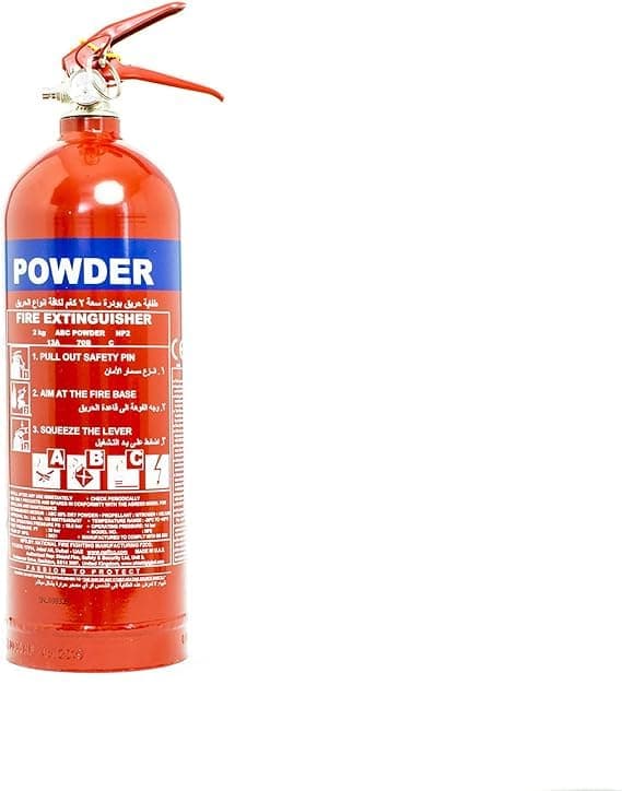 DRY POWDER FIRE EXTINGUISHER 2 KG UAE CIVIL DEFENCE APPROVED BRAND