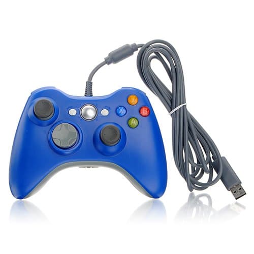 Blue Wired USB Game Pad Controller For MICROSOFT Xbox 360&Slim PC Windows 7
