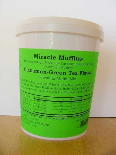 Miracle Muffins Mix - Cinnamon Green Tea- Make 12/36 Muffins - Splenda