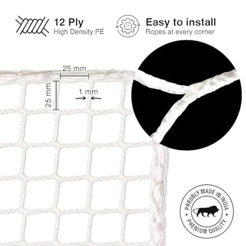 Pigeon Nets for Balconies (9 x 12 Ft - White) Anti Bird Pigeons Control Net, Heavy Duty HDPE Mesh Net for Balconies, Installation Kit Included
