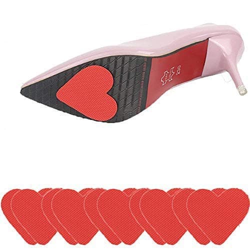 Anti-Slip Shoe Grips by Non Skid Rubber Bottom Sole Grip, 10 Pcs Self-Adhesive Non-Slip High-Heeled Shoes Sole Protector Pads Sticker for Men and Women