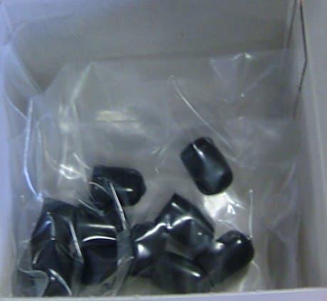 10 Pack - BNC/Coax Black Rubber Dust Covers/Caps. (.5" tall 343" ID)