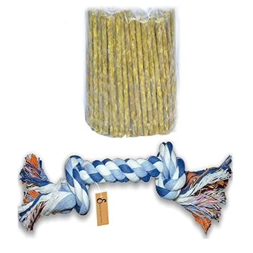 Slatters Be Royal Store All Life Stages Munchy Sticks, Chicken Flavour 500 GM + Dog Treats Cotton Rope Dog Chew Toy Puppy Teething Toy, 8 inches(Multicolored) 1 PCS 2 NOT Combo