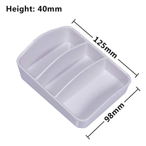 Sachet Holder Coffee Sachets Tray Tea and Coffee Holder for Tea Bags - Storage Organization Condiment Box- Sugar Napkin Straw Teabags Container for Hotels Home Office White