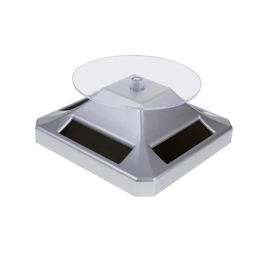 Cablematic - Powered rotating base display 9 cm silvery stand lazy susan