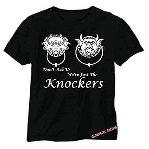 IslandGirl DezignsWe're JUST the KNOCKERS Labyrinth Tshirt, Goblin King, Door Knocker, David Bowie, Funny Tees, Geek