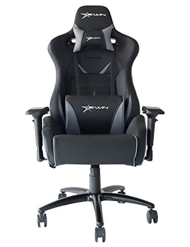 Ewin Chair Flash XL Serise Ergonomic Office Computer Gaming Chair with Pillows-FLB (Black/Gray