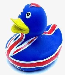 All Over Union Jack Great Britain Rubber Duck