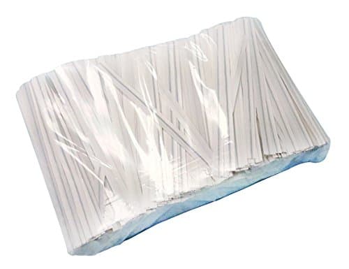 NiftyPlaza 4" Length 500 Twist Ties, Plastic Coated, No Rip, Paper Ties Cello General use, Party Favor Treat Bags, Small Orders Packaging (500 White Twist Ties)