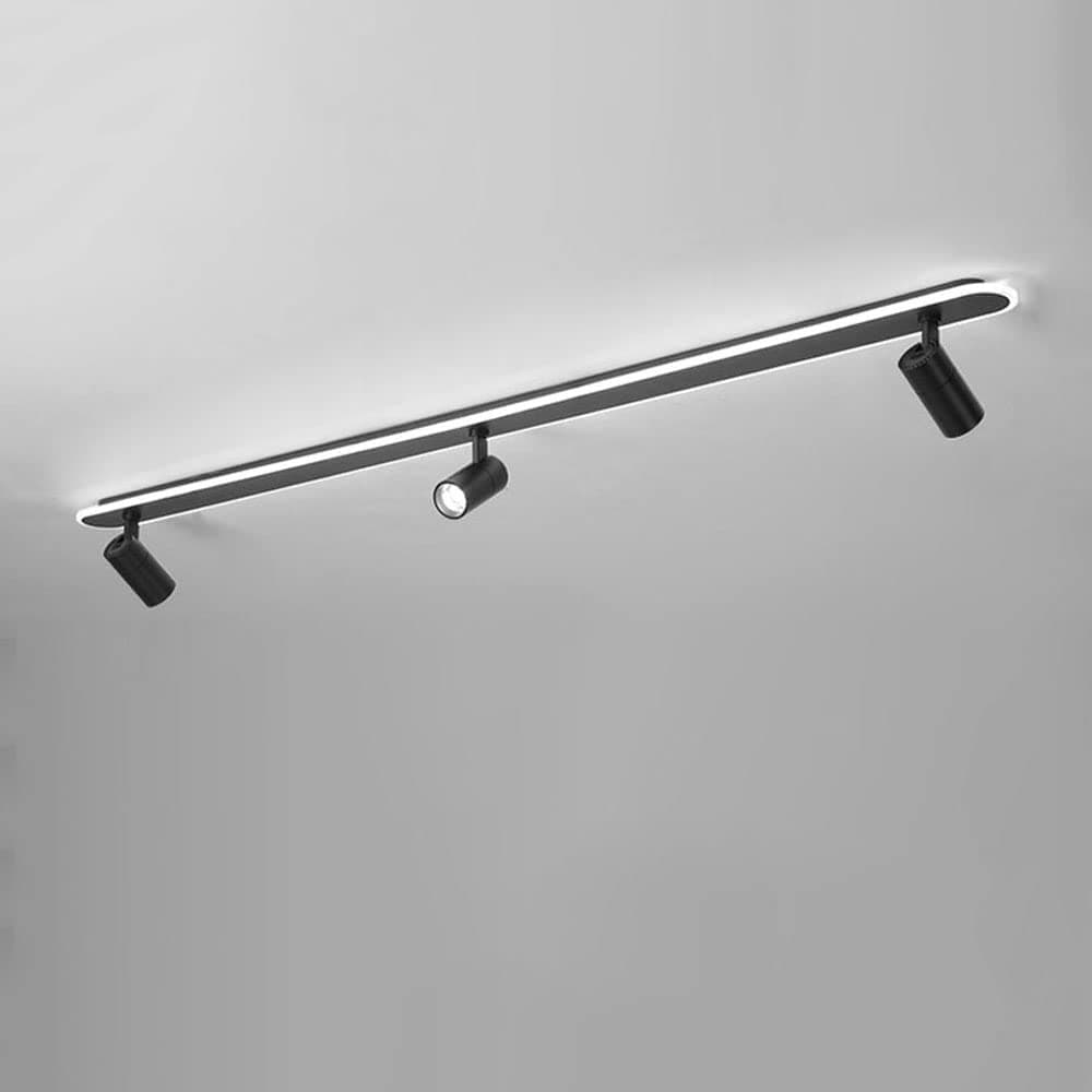 3-Light Ceiling Spot Light Kitchen Island Fixed Track Lighting Kit, Flexibly Rotatable Surface Mounted Spotlight, Accent Spotlights for Living Room Bedroom Corridor
