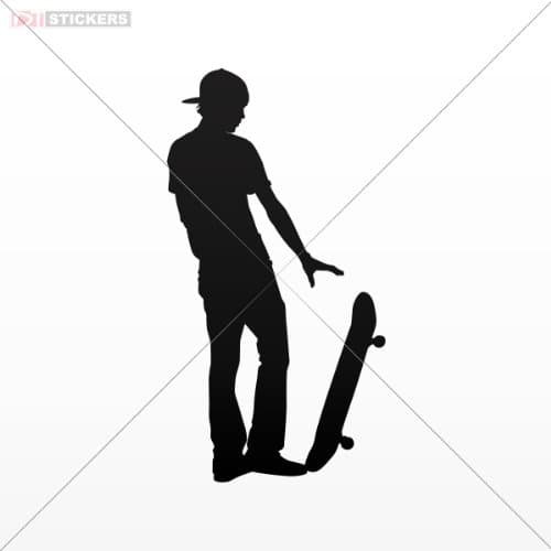 Stickers Decals Skate Boarding Vinyl Art Decor Laptop Notebook Car Window Size: 5 X 2.6 Inches Black