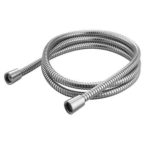 Stainless Steel Anti-Kink Shower Hose 1/2" BSP Chrome Nuts 2 x Washers Replaces Triton Mira Bristan (1.5m)