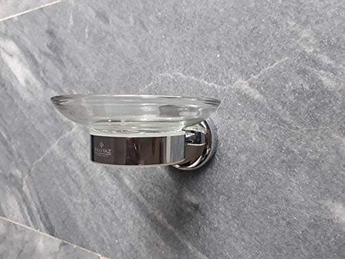 Pakfiaz Bathroom Accessories Brass Wall Mounted Stainless Soap Holder, Soap Dish Holder Soap Dispenser for Bathroom Kitchen Shower Steel Stainless Finishing