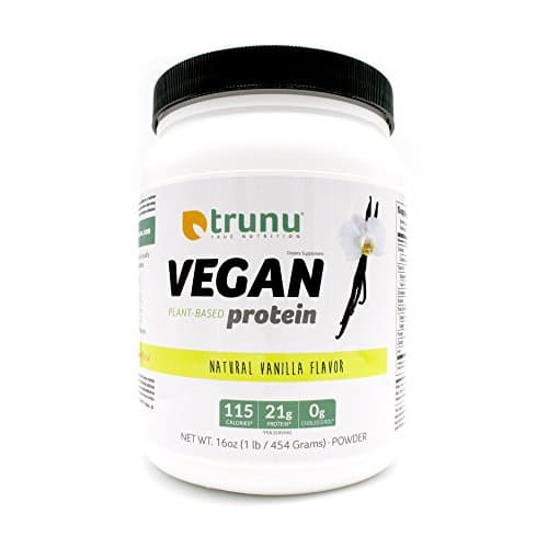 Trunu Organic Plant Based Protein Powder, Natural Vanilla Flavor, Enriched with Amino Acids and Minerals to Boost Health and Improved Digestion for the Proud Vegan, 16oz