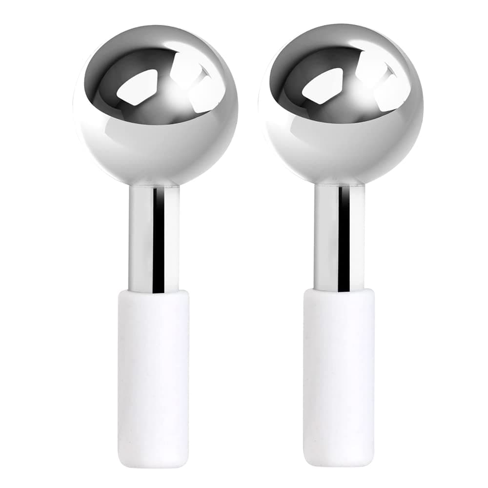 Ice Globes for Facials, 360 Rotating Unbreakable Steel Cooling Roller, Cryo Sticks for Face, Massager for Face Neck and Eyes, Skin Care for Dark Circles, Puffiness, Wrinkles, Collagen Production