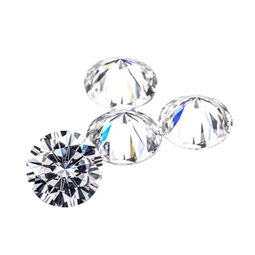 MOISSANIWhite D Color Round Cut VVS1 Moissanite Stone Loose Gemstone Synthetic Diamond with Certificate (1 Carat, 3 mm)