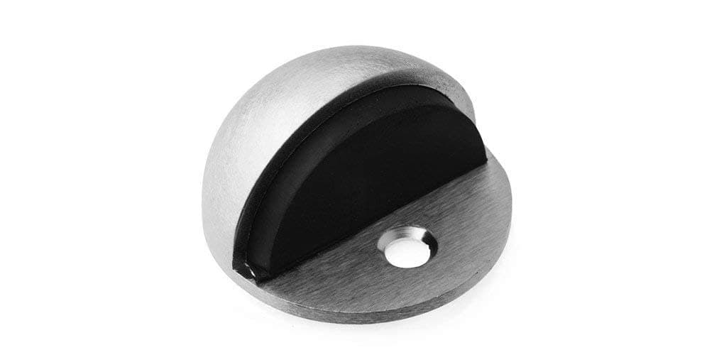 Westturn Half Moon Stainless Steel Door Stopper (Standard Size, Black)