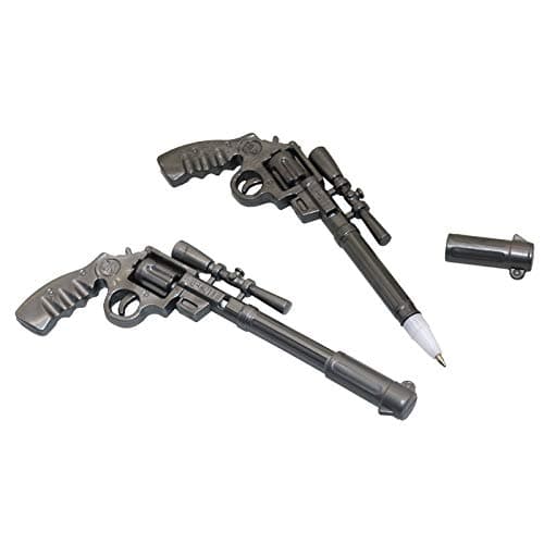20 Pcs Creative Simulation Pistol Shape Pens Revolver Ballpoint Pen for Novelty Funny Stationery Office School Supplies Kids Gift