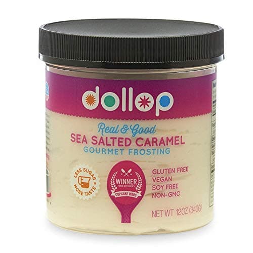Dollop Gourmet Frosting | All Natural, Gluten Free, NON-GMO, Dairy Free, Vegan | 12 oz (Sea Salted Caramel)