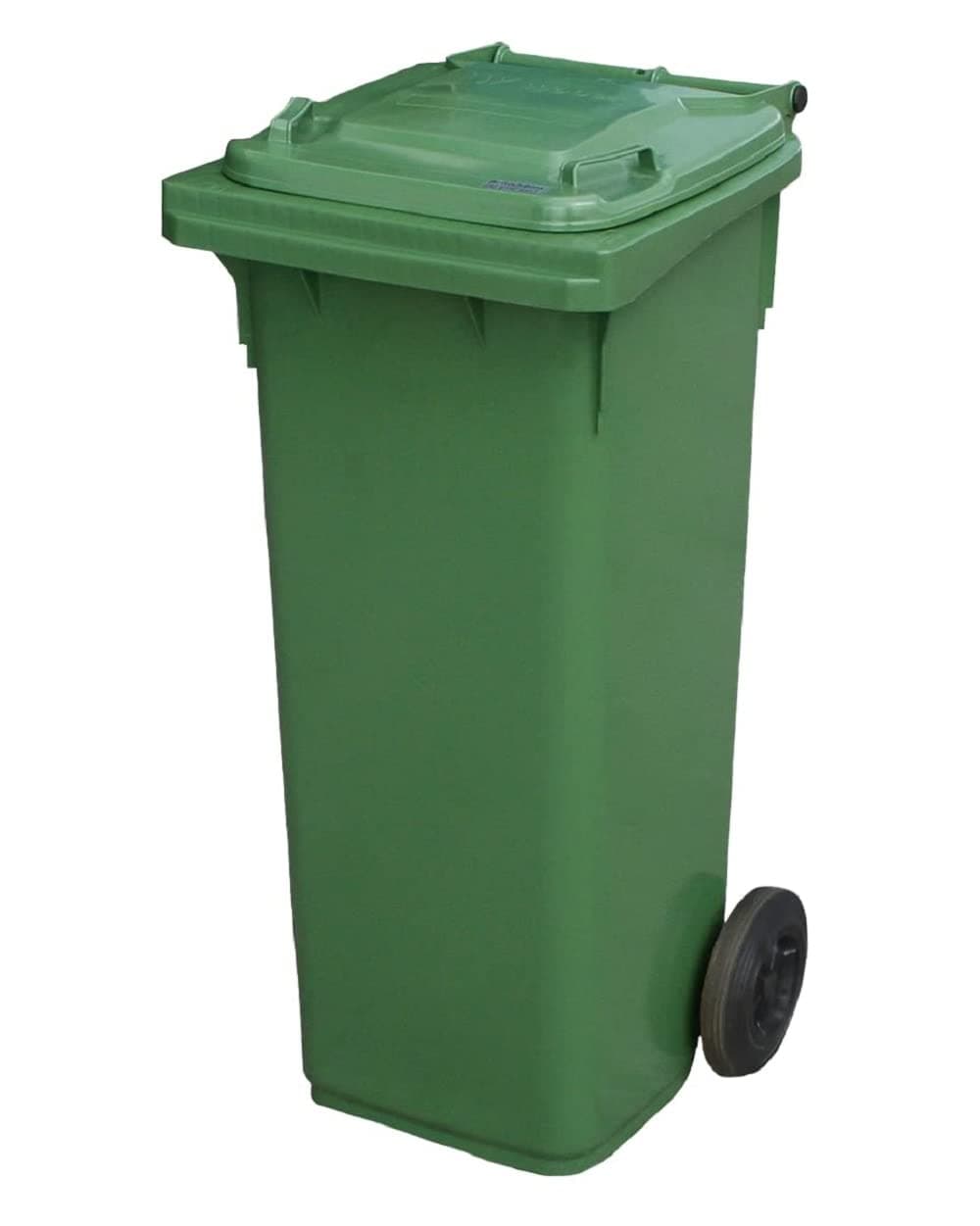 Green 140 ltr Wheelie Bin - Mid Size Household Wheelie Bin (For Many Councils) - Tough & Durable - For All Your Outdoor Rubbish & Recycling - EN840 Certified & Tested