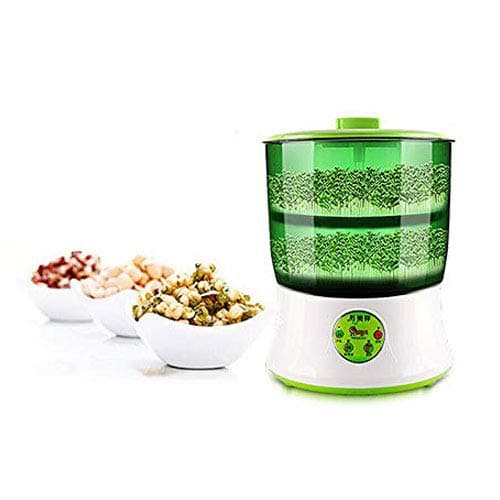 DONNGYZ 2-Layer Bean Sprouts Machine, 110V Automatic Intelligence Electronical Healthy Seed Sprouts Maker Homemade