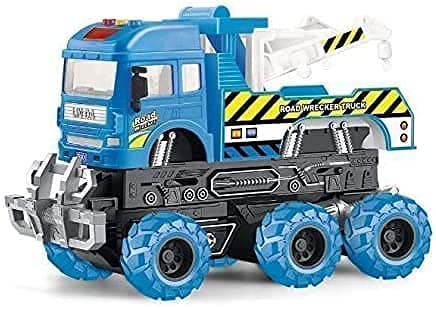 Sevriza™ Pull Back Vehicles Crane Toy for Kids, Friction Power Toy Trucks for 3+ Years Old Boys and Girls Toy for Kids with 6 Wheels
