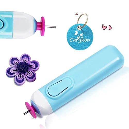 Carykon Electric Quilling Slotted Tool Automated Paper Volume Curling Pen (Blue)