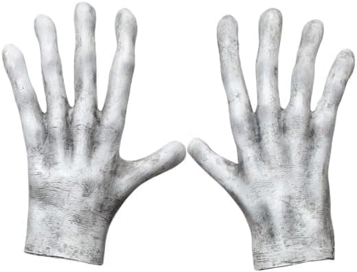 Adult Silent Stalker Pale Hands Costume Accessory White