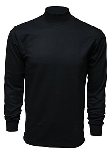 Enkalda Men's Premium Heavyweight Long Sleeve Mock Neck T-Shirt